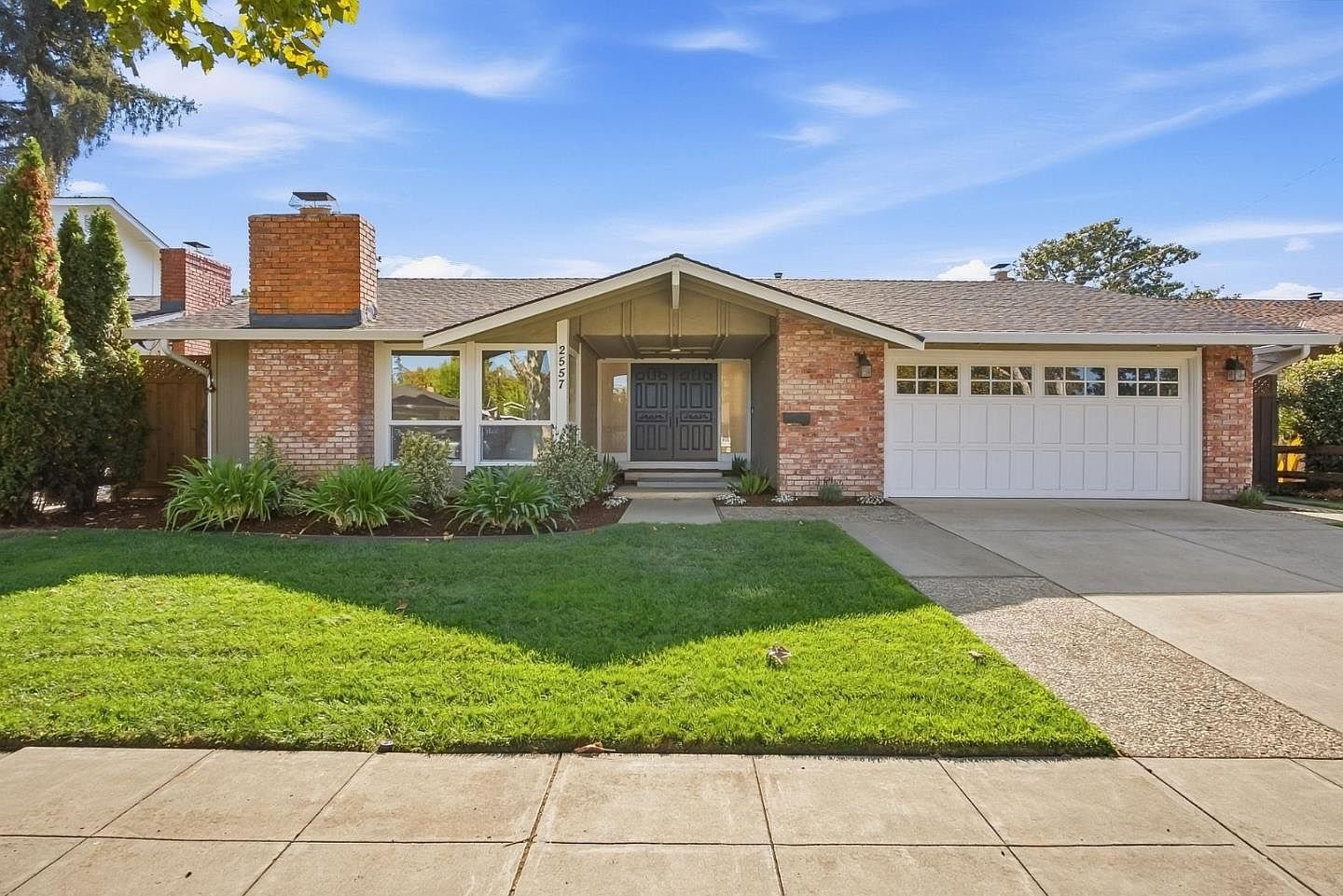 2557 Booksin Avenue, San Jose, a single story home with a brick chimney